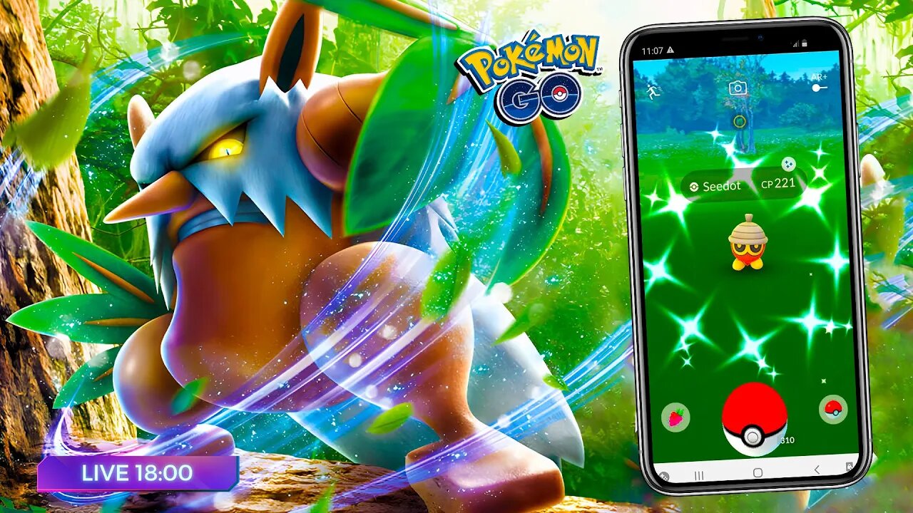 🕕 SEEDOT SHINY no Caminho da Alegria! DOBRO XP na Captura no POKÉMON GO! Hora do Holofote!