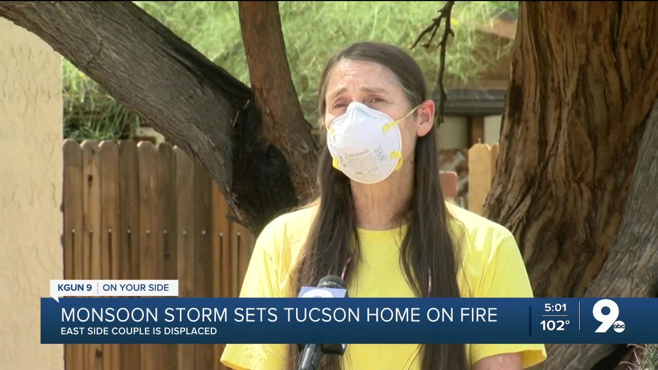 Couple's home condemned after lightning sparked a fire