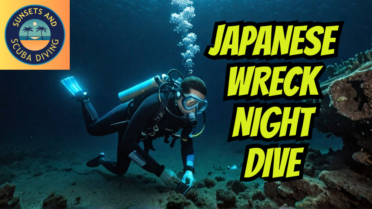 Night Dive on a Japanese Patrol Boat Wreck in Kwajalein Atoll