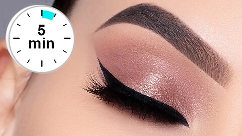 5 MINUTE Soft Bronze Eye Makeup Tutorial | Daytime Smokey Eye Look