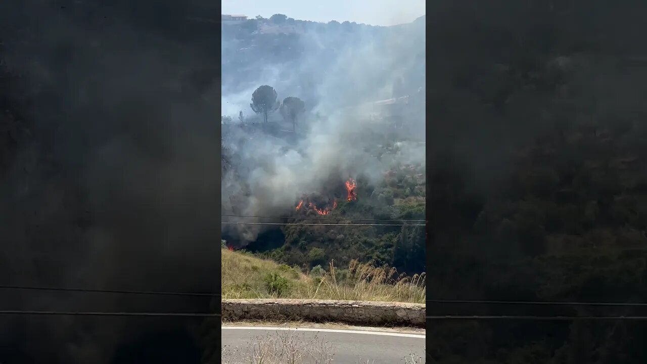 Heatwave causing fires in Sicily