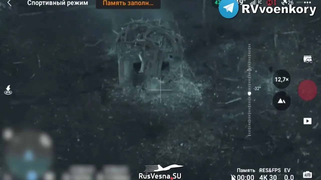 Assault in the ruins near Donetsk a fearless fighter destroys the firing point of the Armed Forces.