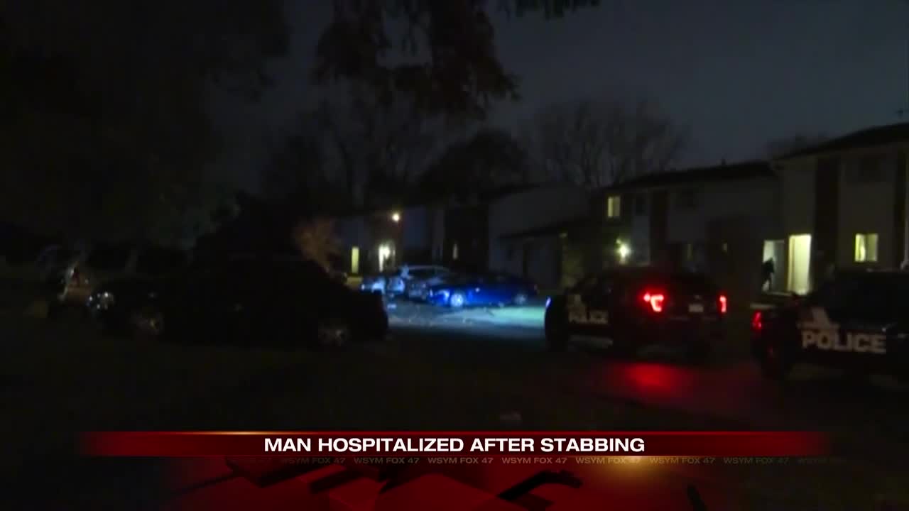 Man hospitalized after stabbing