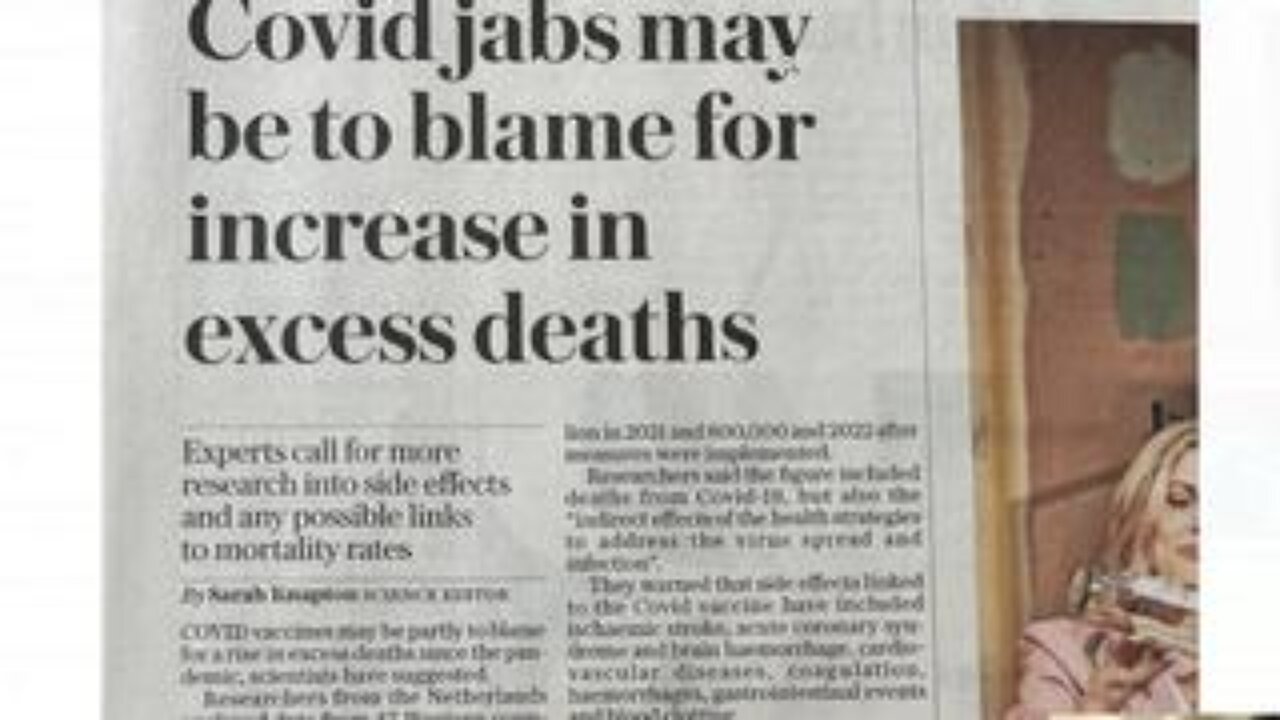 Telegraph, Vaccine Causes death!!! Why now?