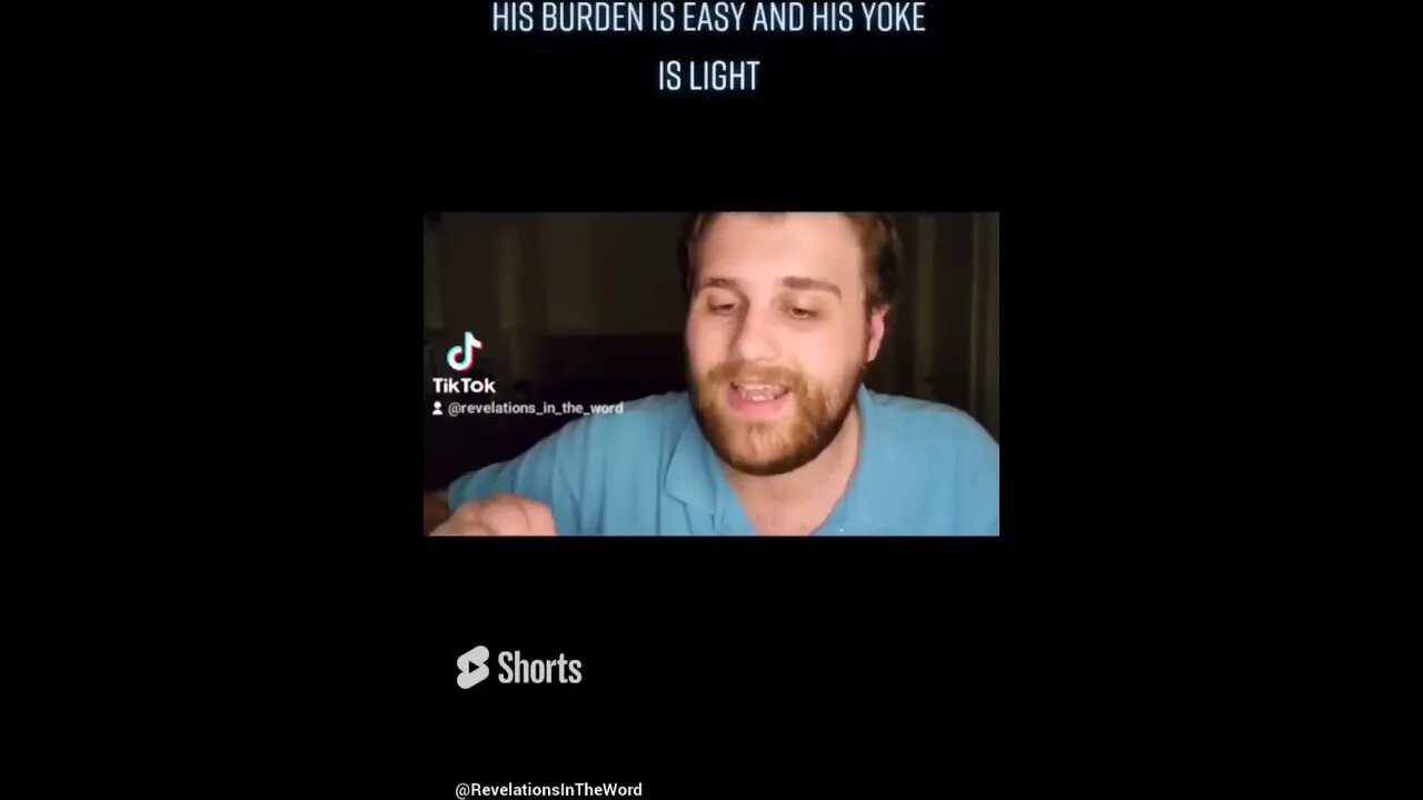 His Burden Is Easy And His Yoke Is Light