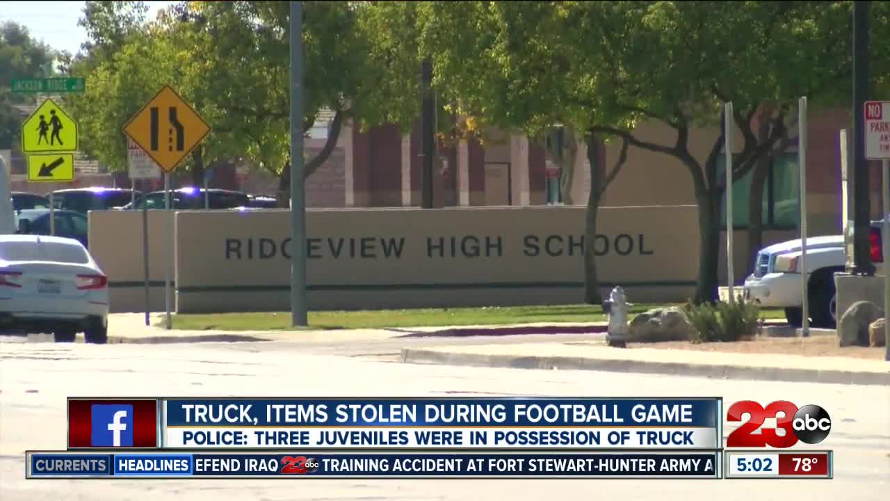 Truck stolen from Ridgeview High School