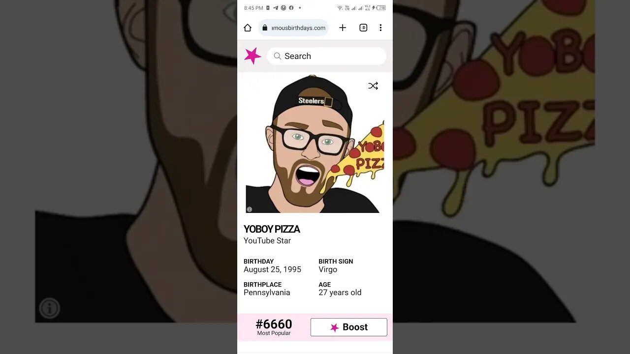 HAPPY 27 BIRTHDAY YOBOY PIZZA