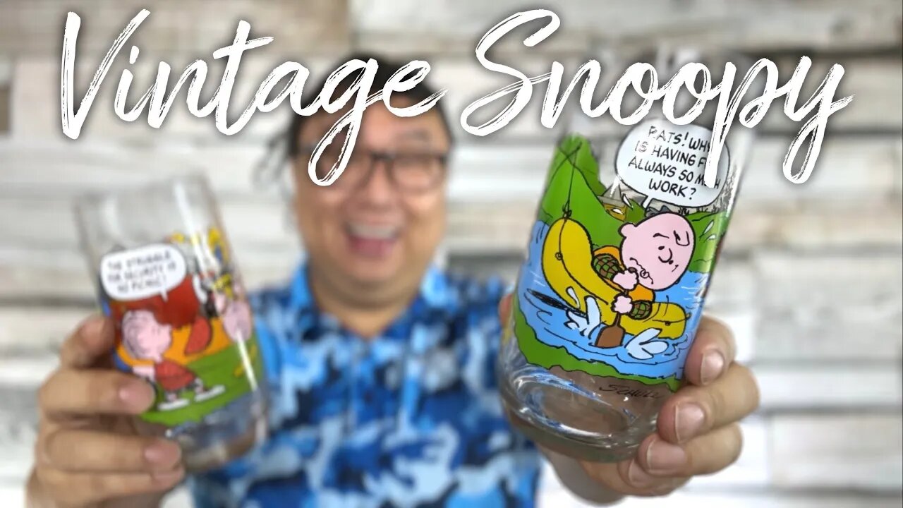 Vintage 80's Camp SNOOPY McDonald's Glasses