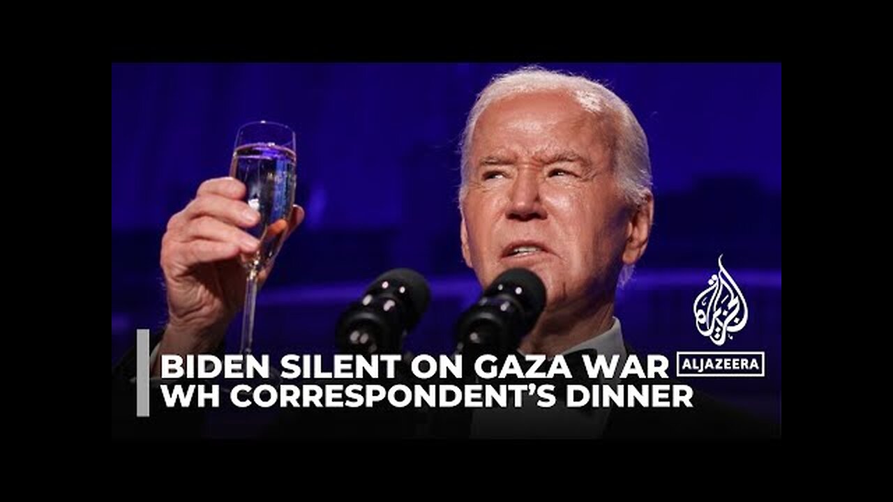 Biden silent on Gaza war at White House Correspondent’s dinner despite protesters’ criticism