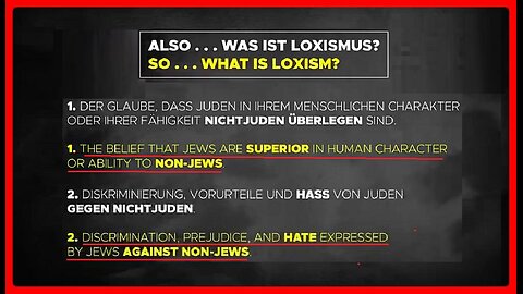 So... What is Loxism❓ | Answer: (white supremacism) Hatred of (non-Jewish) whites by Jews • 🕞10m