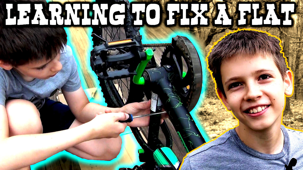 Teaching My Oldest Boy How To Fix a Bicycle Flat