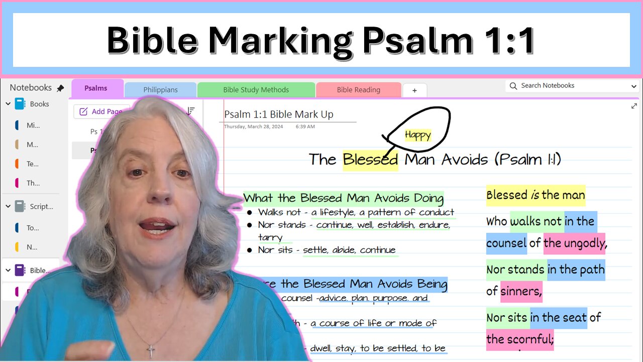 Bible Marking Psalm 1:1 📖✨| Bible Study with Me