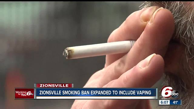 Zionsville bans tobacco, e-cigarettes, vaping in public parks