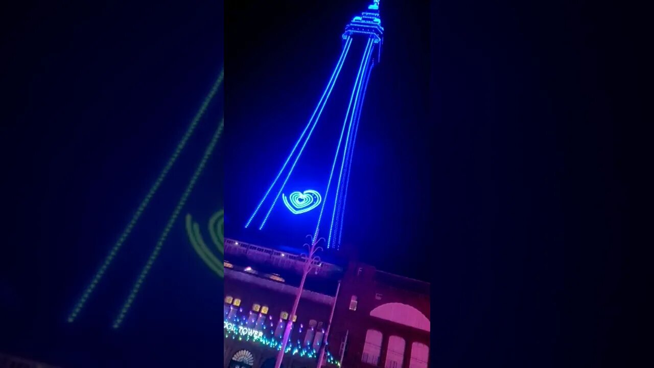 Amazing lights🥰, Blackpool tower, UK. #viral #shorts #youtubeshorts #blackpool
