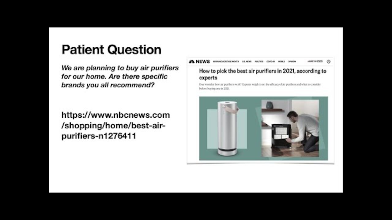 Does Conners Clinic Recommend an Air Purifier? Patient Question