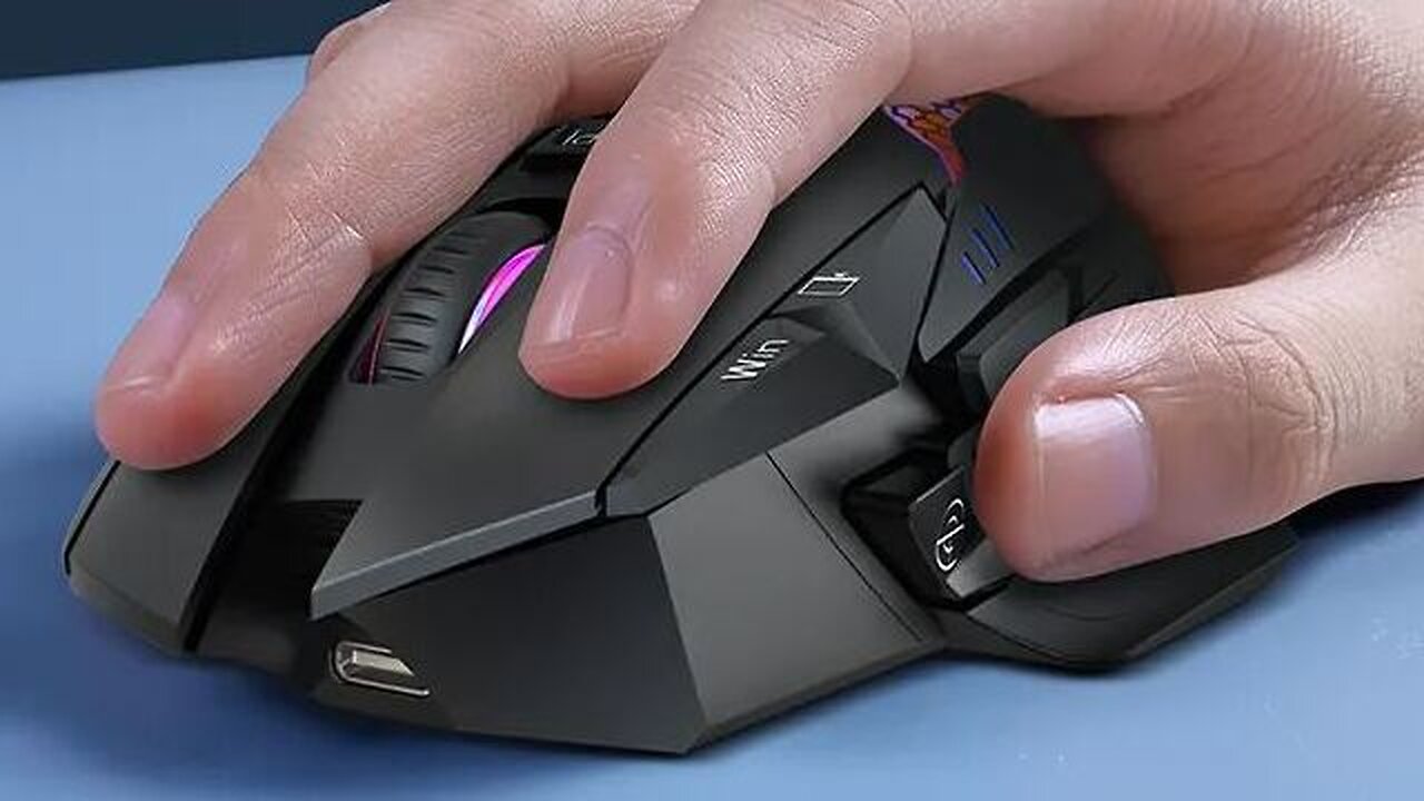 RGB Wireless Wired Silent Ergonomic Programmable Gaming Mouse