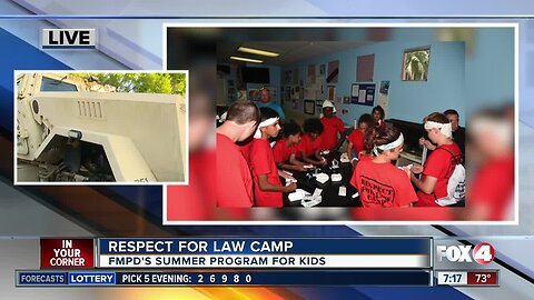 Fort Myers Police Dept. gets ready for Respect for Law Camp 7 a.m.