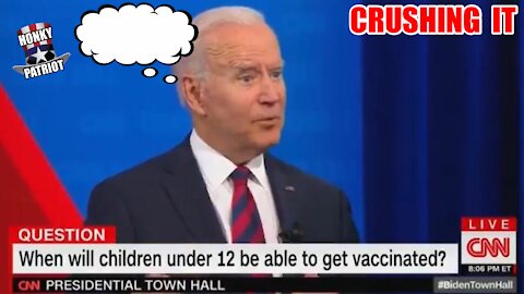 Joe Biden Incoherently Babbles When Asked When Children Under 12 Will be Able to Get Vaccinated