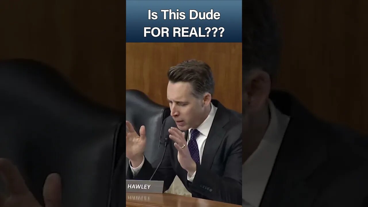 Josh Hawley Can't Believe He Seriously Said That