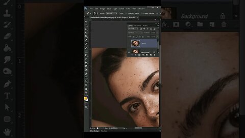 woman face dark spots remove inphotoshop tutorial for beginners #photoshop #shorts of ritik kherala