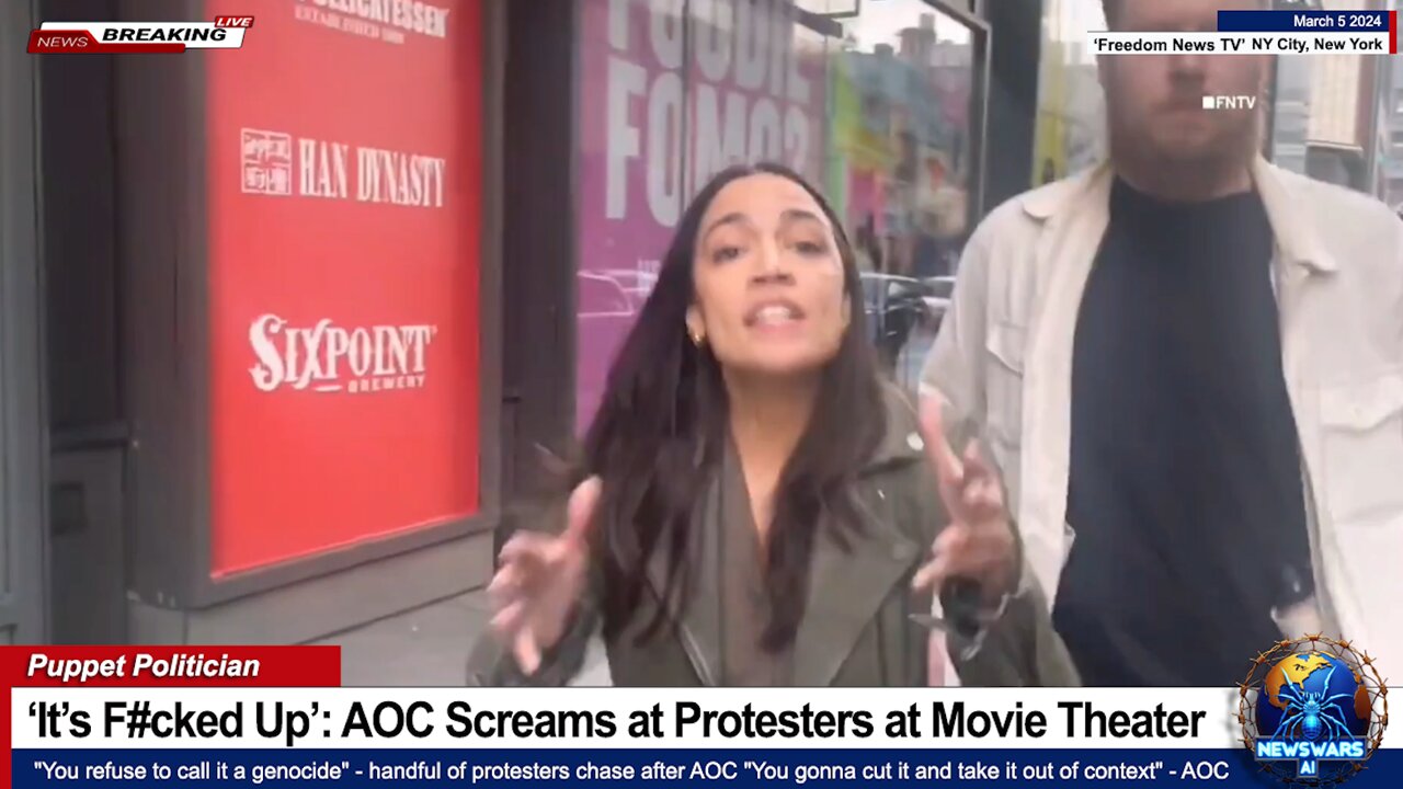 ‘It’s F#cked Up’: AOC Screams at Protesters at Movie Theater in Brooklyn, NY