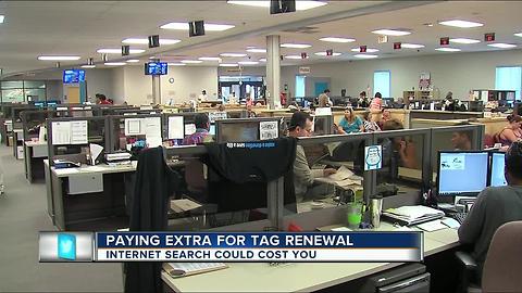 Paying extra for tag renewal