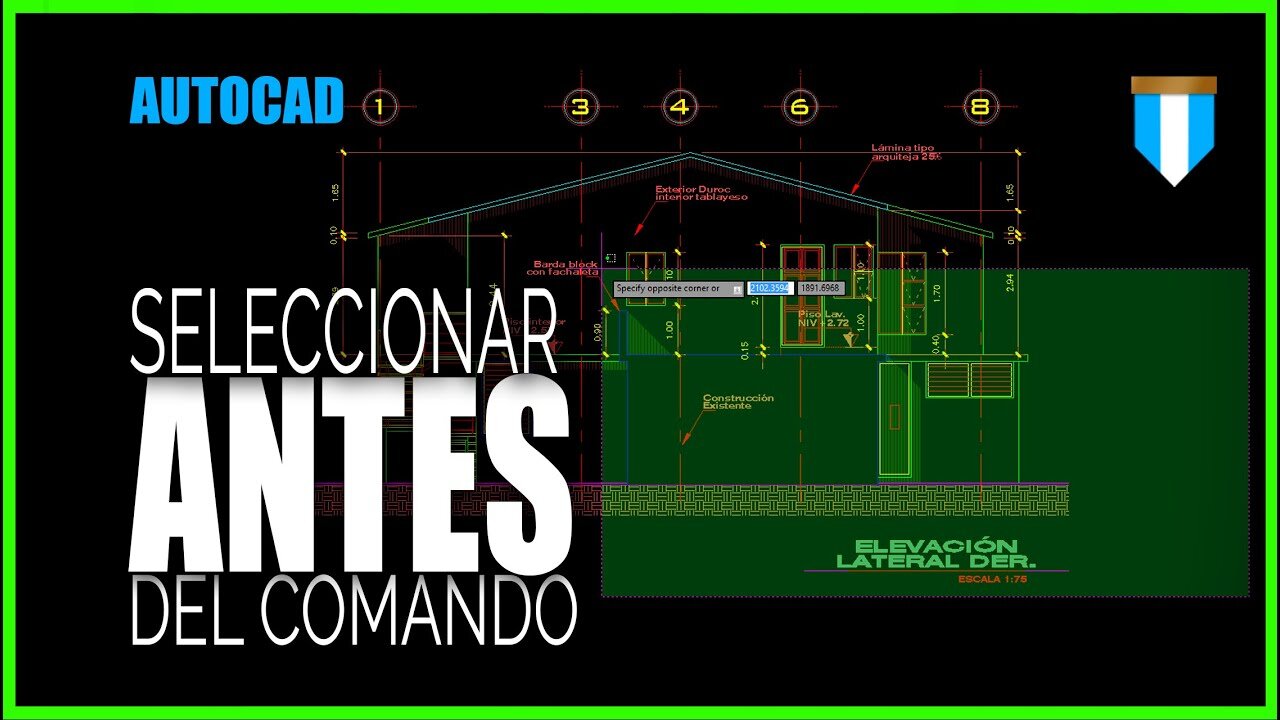 ¿Seleccionar antes o después de dar la orden? en AutoCAD - PICKFIRST