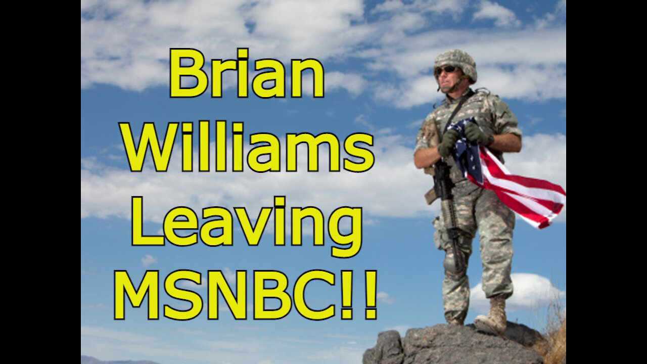 Brian Williams Leaving MSNBC!