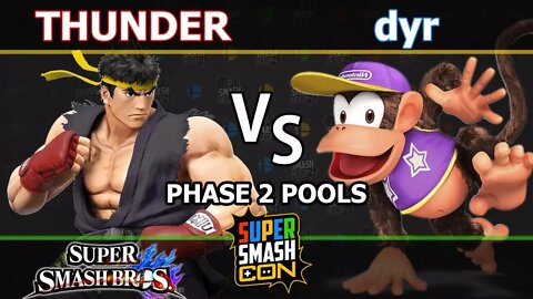 THUNDER (Ryu) vs. dyr (Diddy Kong) - Wii U Singles Phase 2 Pools - SSC2017