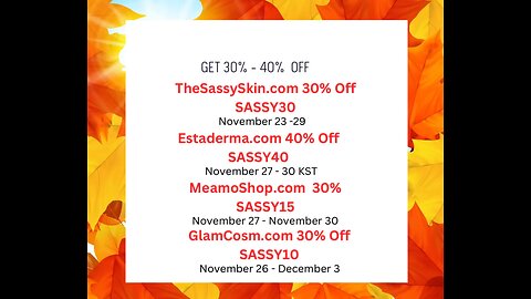 Sassy Black Friday Sales 30% - 40% Off