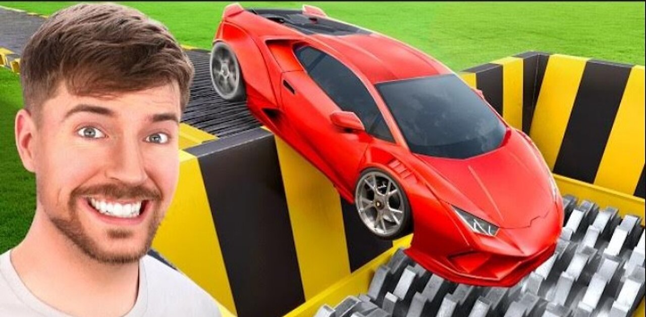 Lamborghini vs world largest shredder | Mr Beast