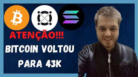 BITCOIN VOLTA PARA FAIXA DOS 43K- TRADE CRIPTO #3