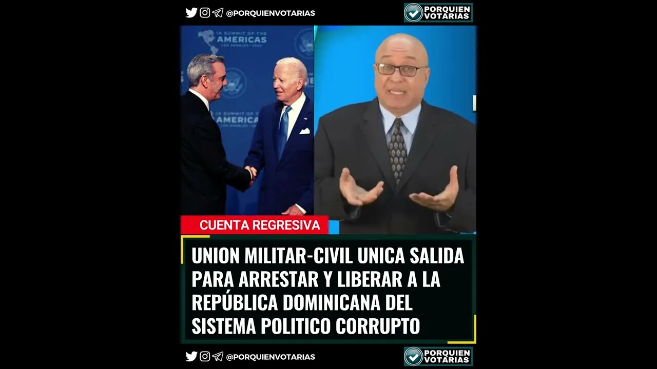 ⚡️UNION MILITAR-CIVIL UNICA SALIDA PARA ARRESTAR Y LIBERAR A RD DEL SISTEMA POLITICO CORRUPTO