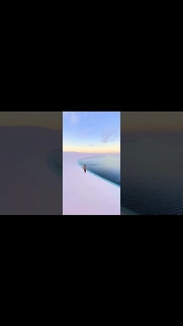 Bathing at dawn among the snow-white dunes of Brazil 🏖