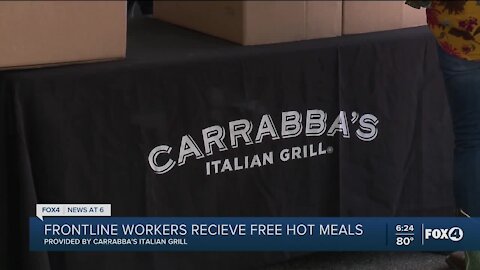 Carrabba's provides free hot meals for frontline workers