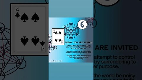 You Are Living Your Purpose - 4 Of Spades