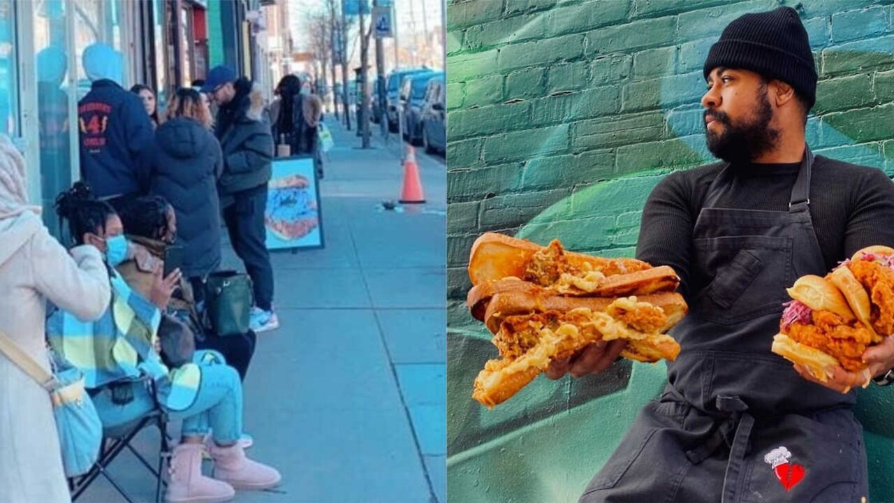 This Toronto Spot's 'Big Ass' Chicken Sandwiches Are $5 Today & The Line Is Huge (PHOTOS)