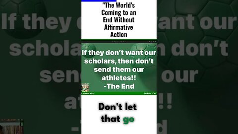 The World Will End Without Affirmative Action