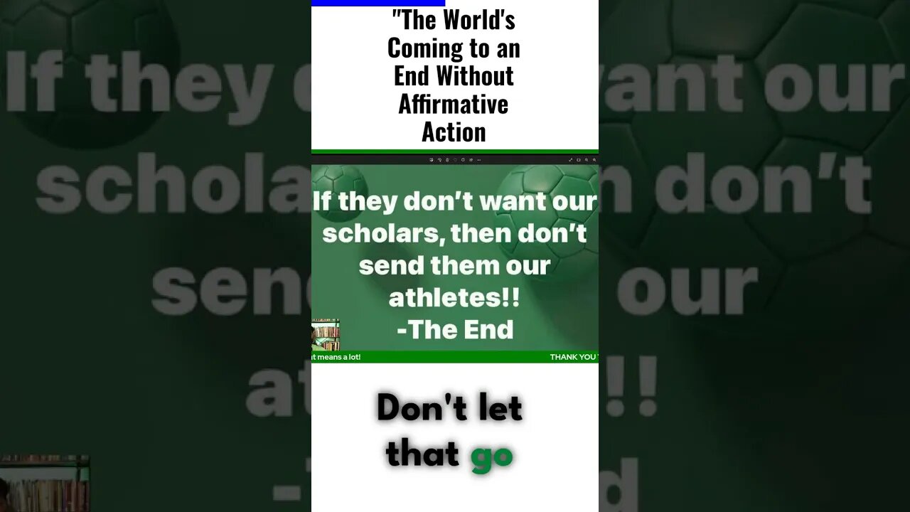 The World Will End Without Affirmative Action