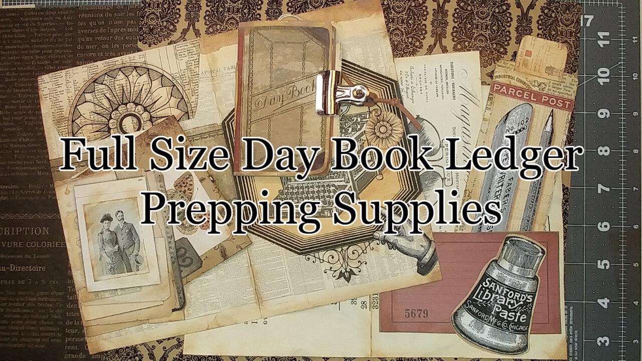 JUNK JOURNAL - PREPPING SUPPLIES - FULL SIZE Day Book Ledger - Blue Belle Farm Studio