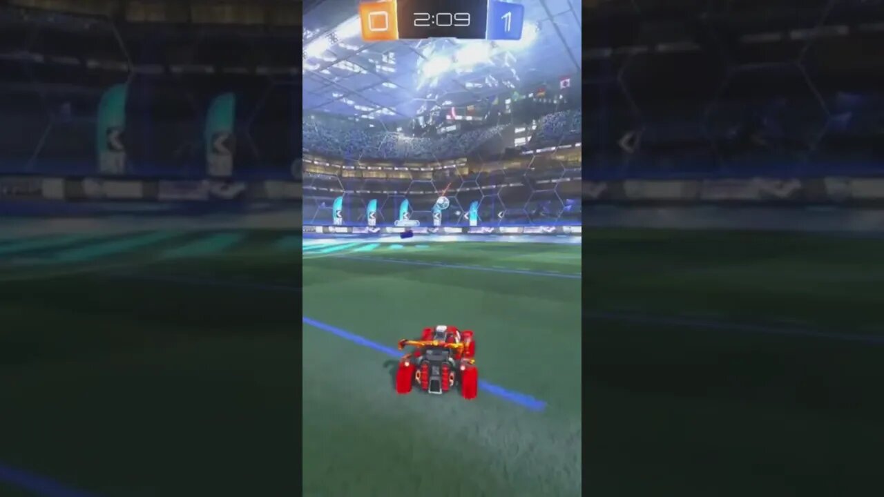 Unlikely Shot Finds the Mark: A Fluke Goal in Rocket League 😄#rocketleague #insanegoal #carsoccer