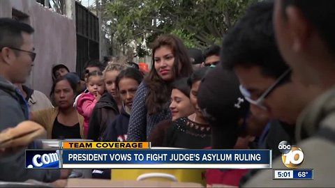 President vows to fight judge's asylum ruling