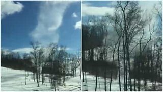 Un tornado fatto di neve in Ohio