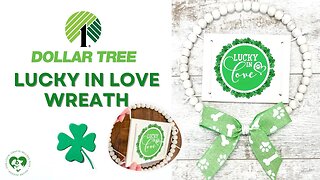 Dollar Tree DIY Lucky In Love Beaded Wreath