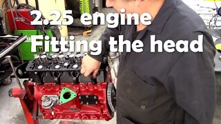 2.25 Engine. Fitting the head