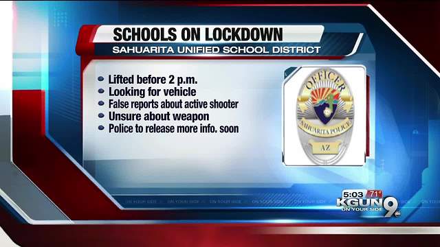 Sahuarita schools lockdown lifted