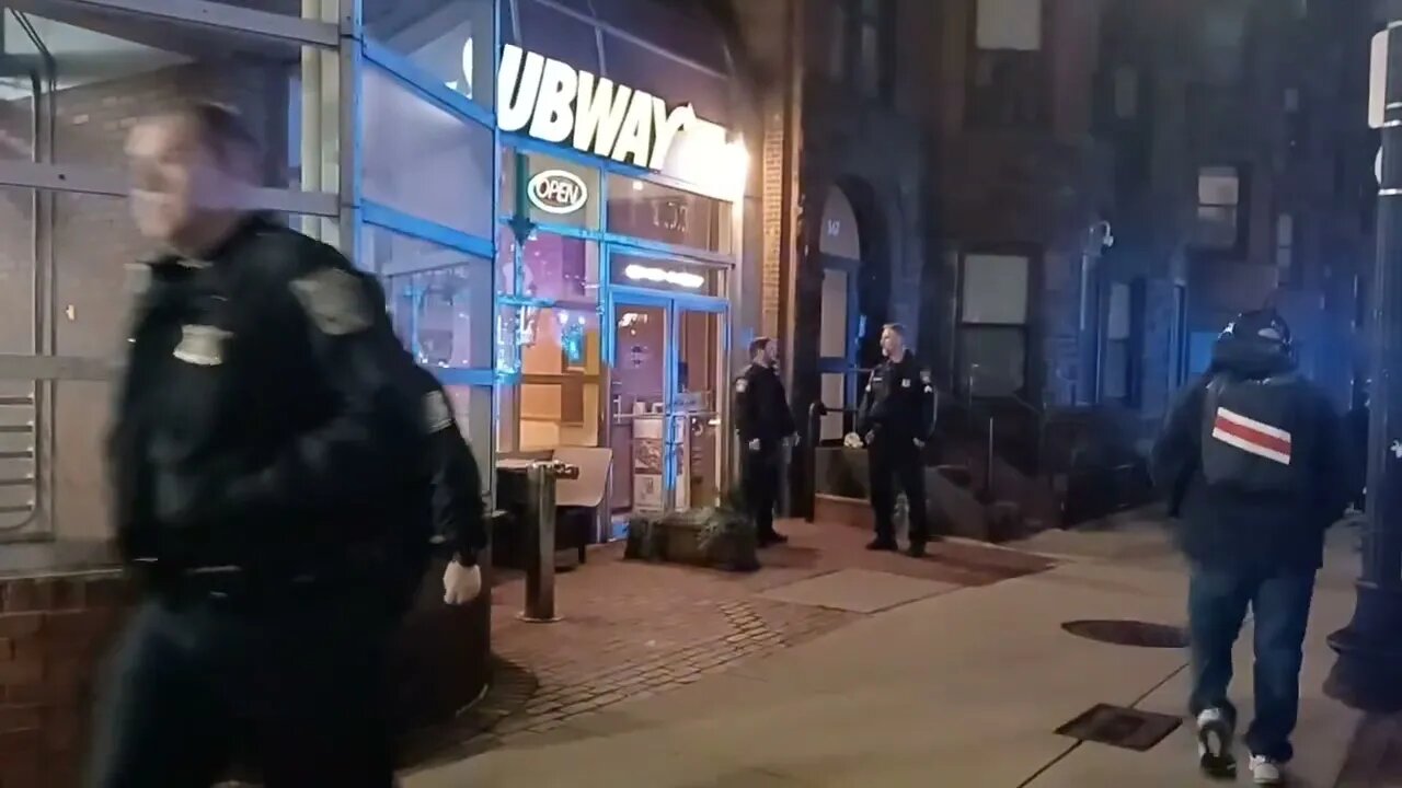 Boston police and Transit investigating a robbery at the Subway sub shop