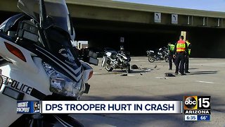 DPS motorcyclist hospitalized after I-10 crash