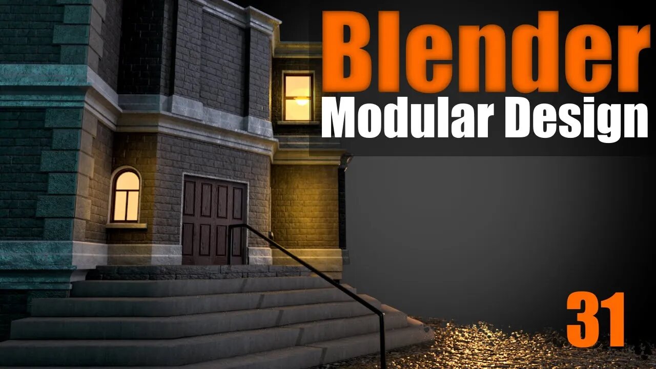 Blender Modular Design - 31 Entrance Point: Steps