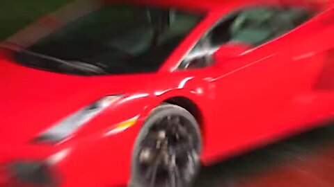 Pressing Lamborghini with hydraulic press.